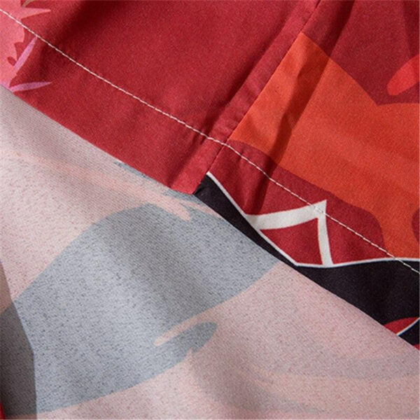 Veste kimono homme, design contemporain en rouge