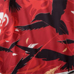 Veste stylée pour homme, kimono rouge à manches larges