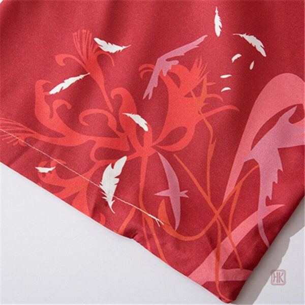 Veste kimono masculine, teinte rouge éclatante et moderne