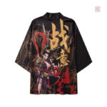 Veste kimono avec design inspiré des Bugeisha