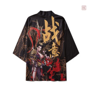 Veste kimono avec design inspiré des Bugeisha