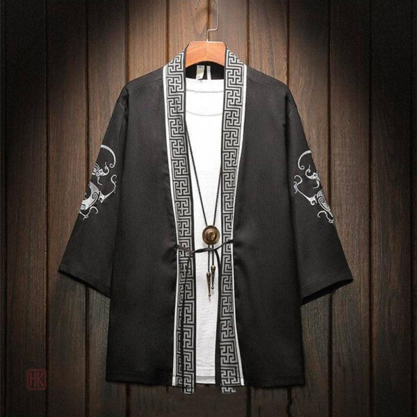 Veste kimono homme avec motif dragon