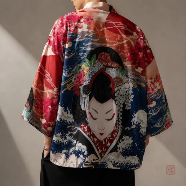 veste-kimono-satin-geisha-1 Veste Kimono Satin Geisha pour homme