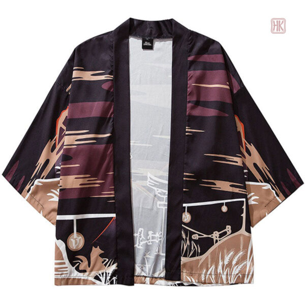 Kimono homme stylé, tissu satin doux