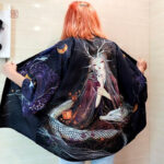 Kimono femme au design sirène et dragon