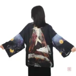 Veste kimono colorée avec motifs de dragon