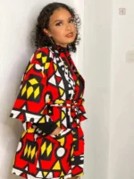 Veste kimono femme au style africain coloré et élégant