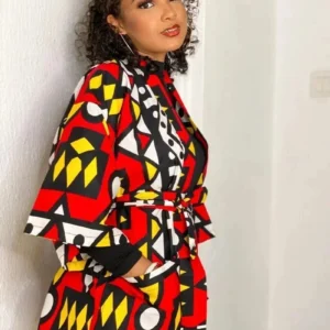 Veste kimono femme au style africain coloré et élégant
