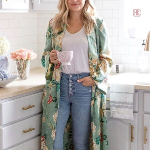 Veste fluide inspirée du style asiatique