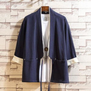 Veste kimono unie pour un style décontracté