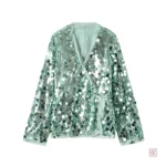 Kimono scintillant vert avec paillettes