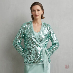 Veste légère à paillettes pour un look élégant