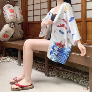 Veste d'inspiration rétro, kimono féminin