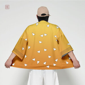 Veste de style kimono, motif Zenitsu pour une allure unique