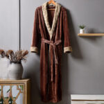 Peignoir kimono homme à motif plaid, idéal pour la détente