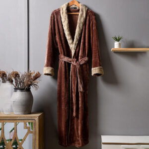Peignoir kimono homme à motif plaid, idéal pour la détente