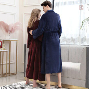 Peignoir kimono homme en polaire doux et chaud