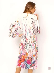 Veste tropicale femme en style kimono