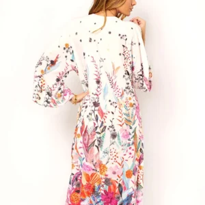 Veste tropicale femme en style kimono