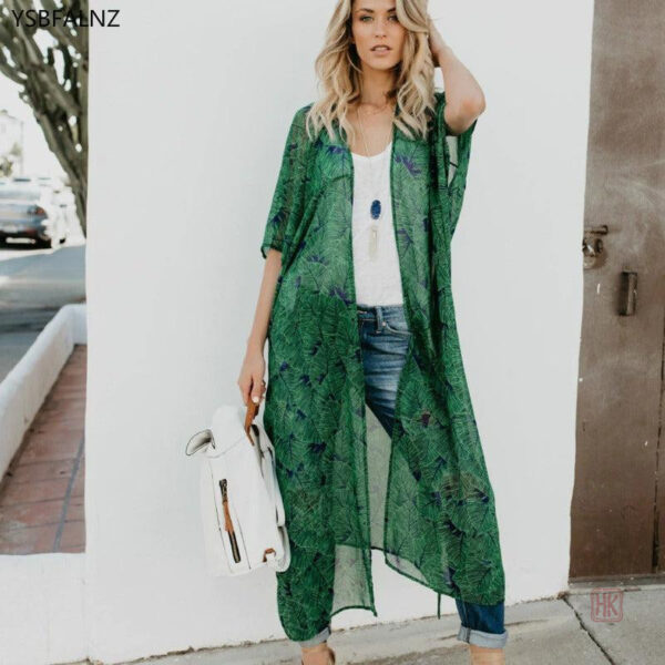 veste-verte-kimono-femme-1 Veste kimono verte pour femme