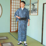 Vêtement japonais pour homme, yukata avec designs uniques