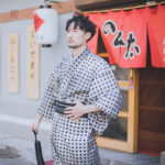 Vêtement d'été masculin, yukata à pois classique