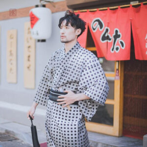 Vêtement d'été masculin, yukata à pois classique