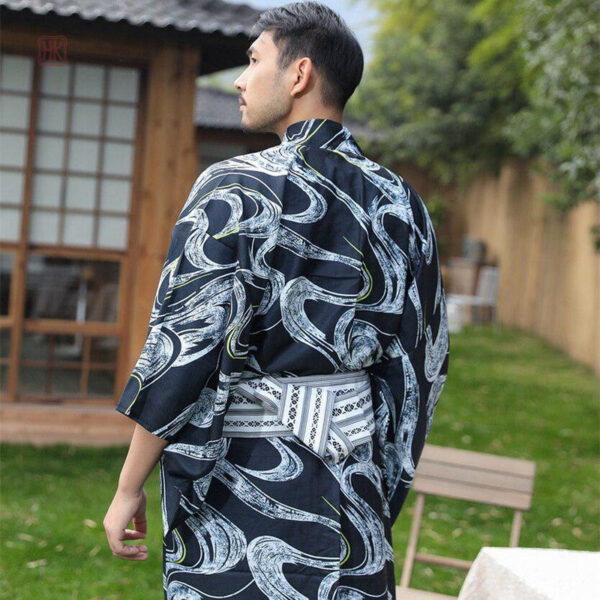 Kimono pyjama homme en tissu léger et confortable, style ancien