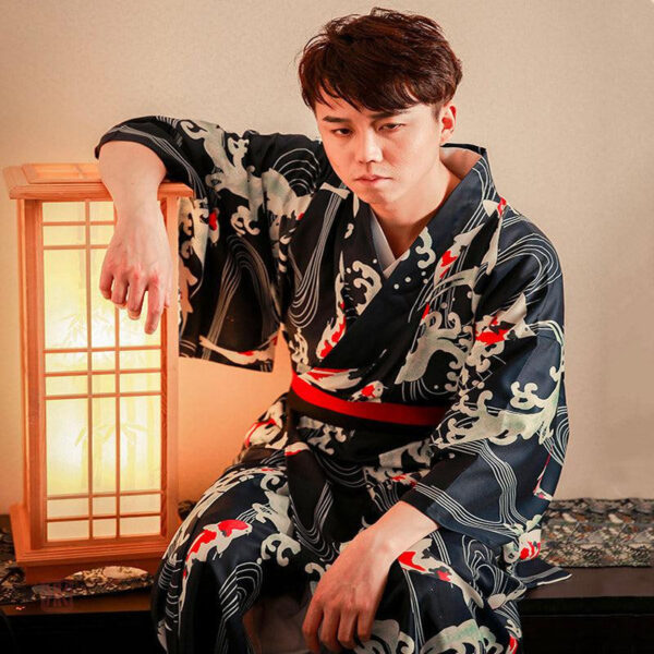 yukata-homme-hiver-1 Yukata homme hiver en tissu doux et confortable