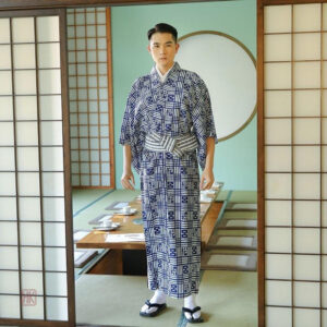 Yukata homme intérieur en tissu léger et confortable