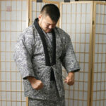 Yukata traditionnel japonais pour homme en style kimono