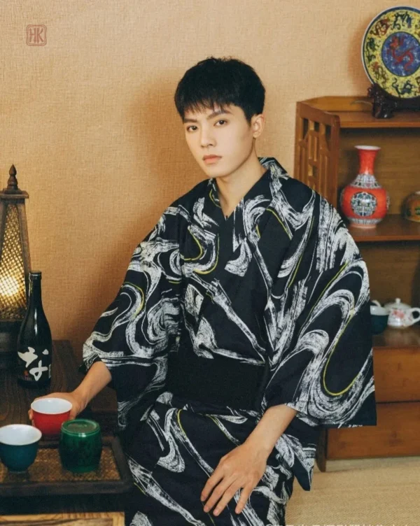 yukata-japonais-homme-1 Yukata japonais pour homme, vêtement traditionnel élégant