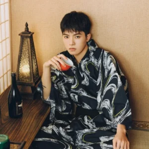 Kimono homme en yukata, style japonais authentique et confortable