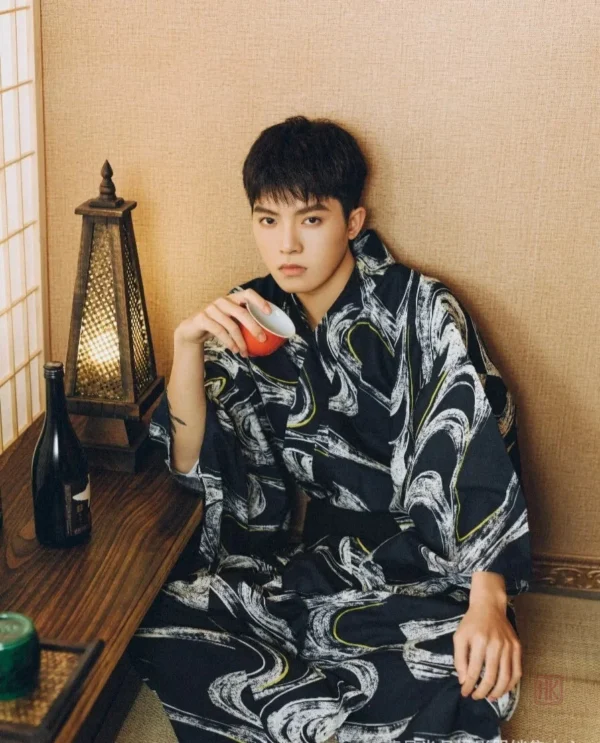 Kimono homme en yukata, style japonais authentique et confortable