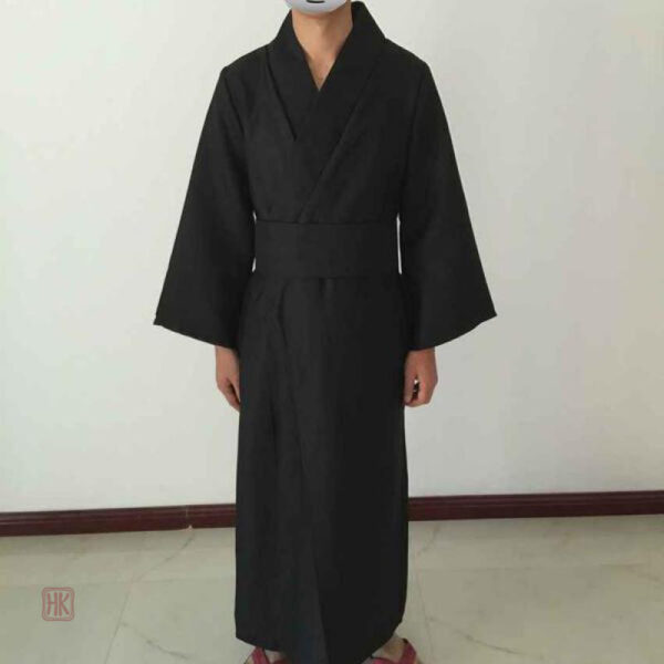 yukata-noir-homme-1 Yukata noir pour homme, style kimono élégant et confortable