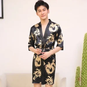 Vêtement de nuit kimono pour homme, confort et style