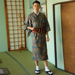 Vêtement d'été masculin, yukata vert confortable