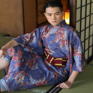 Yukata violet pour homme